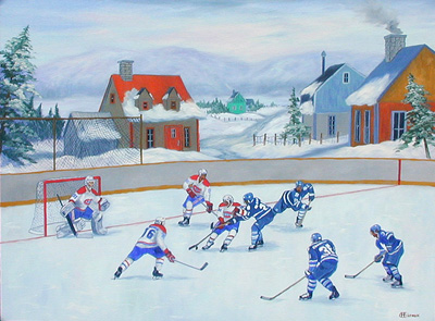 H.G. -Our National Sport, acrylique 30 x 40